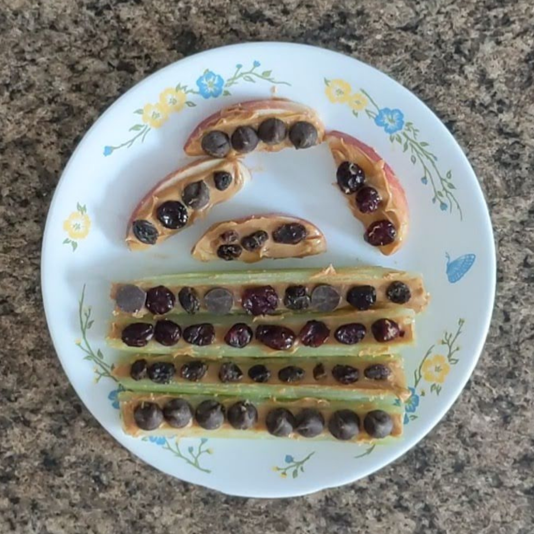 Ants on a log with non traditional toppings