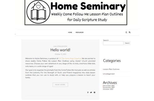 Featured Image for How I use Home Seminary