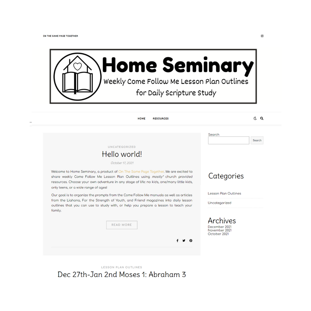 Featured Image for How I use Home Seminary