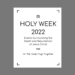Holy Week 2022 Featured Image